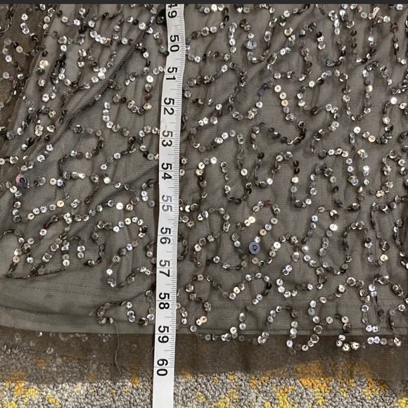 Adrianna  Papell Gown grey size 8 Great wedding, prom or night out! - Picture 5 of 7